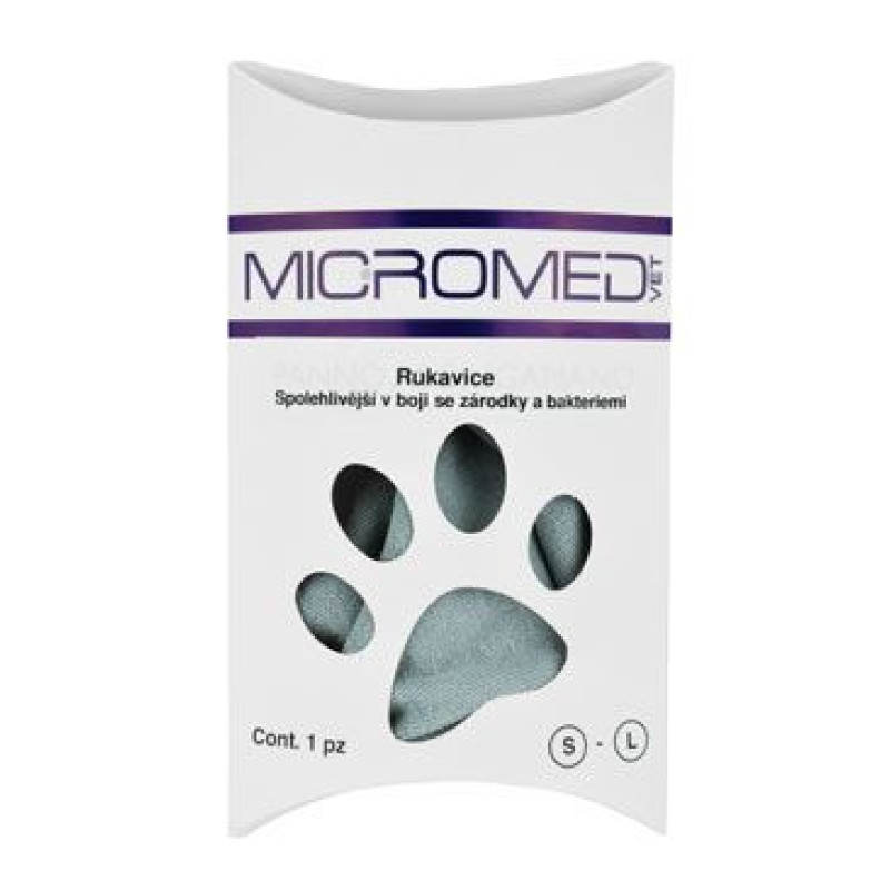 Rukavice VET MICROMED ošetřující, čístící L