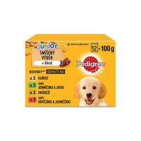 Pedigree kapsa Junior mas.výběr s rýží v želé 12x100g