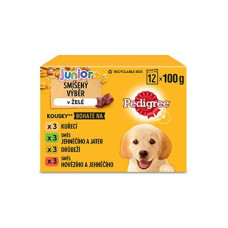 Pedigree kapsa Junior mas.výběr s rýží v želé 12x100g