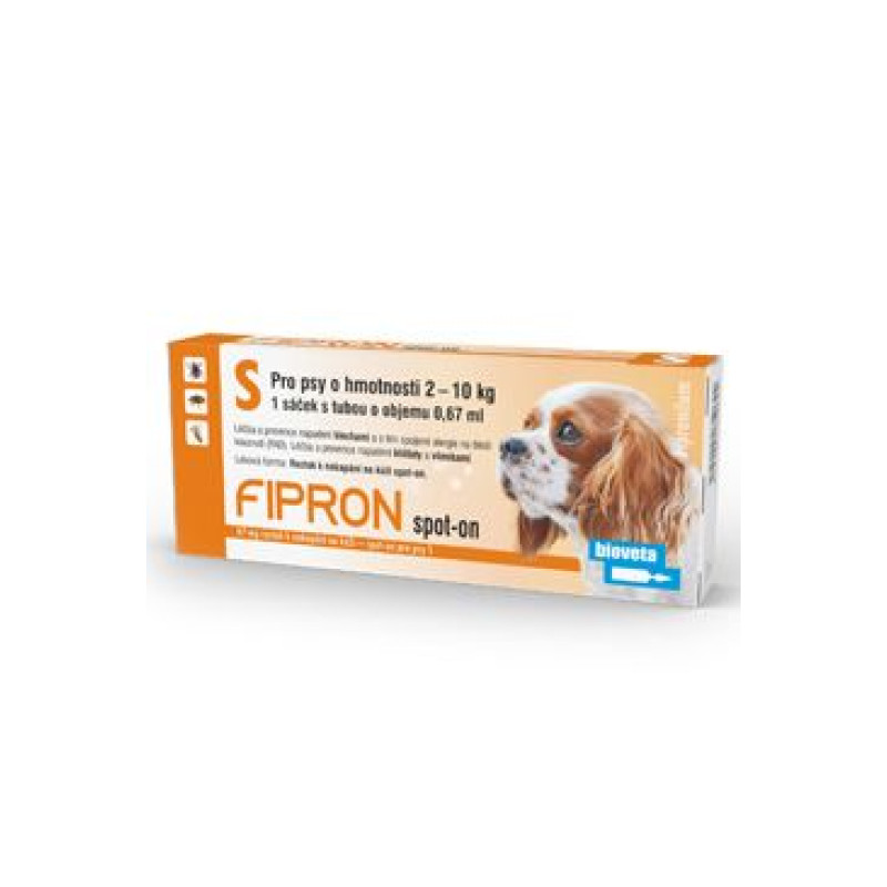 Fipron 67mg Spot-On Dog S sol 1x0,67ml