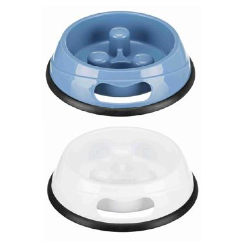 Miska plast proti hltání 0,9l 23cm mix barev TR