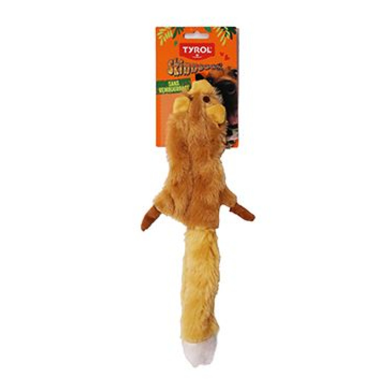 Hračka pes Liška pískací 38cm Skinneeez