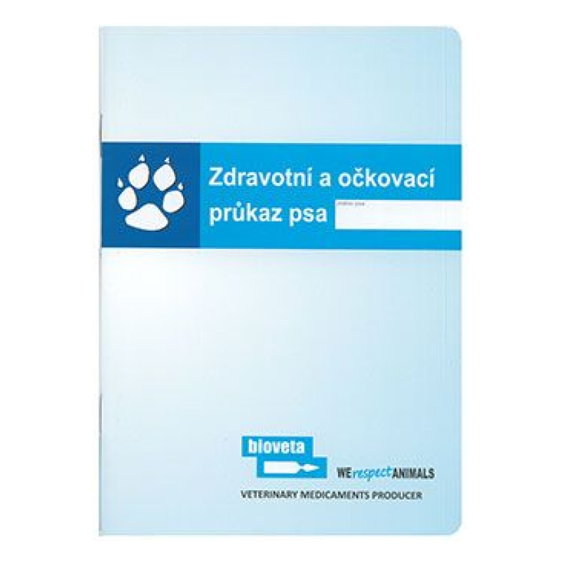 Očkovací průkaz pes Bioveta mezinárodní 1ks