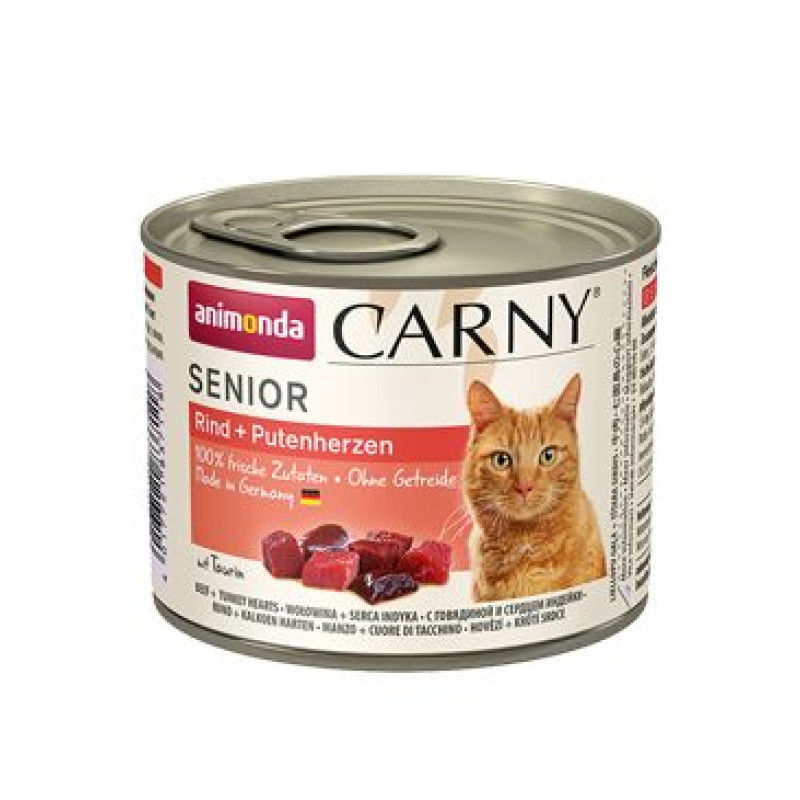 Animonda kočka CARNY konz. Senior hov/krůtí srdce 200g