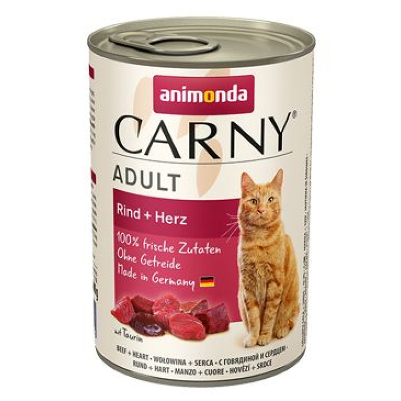 Animonda kočka CARNY konz. Adult hovězí srdce 400g