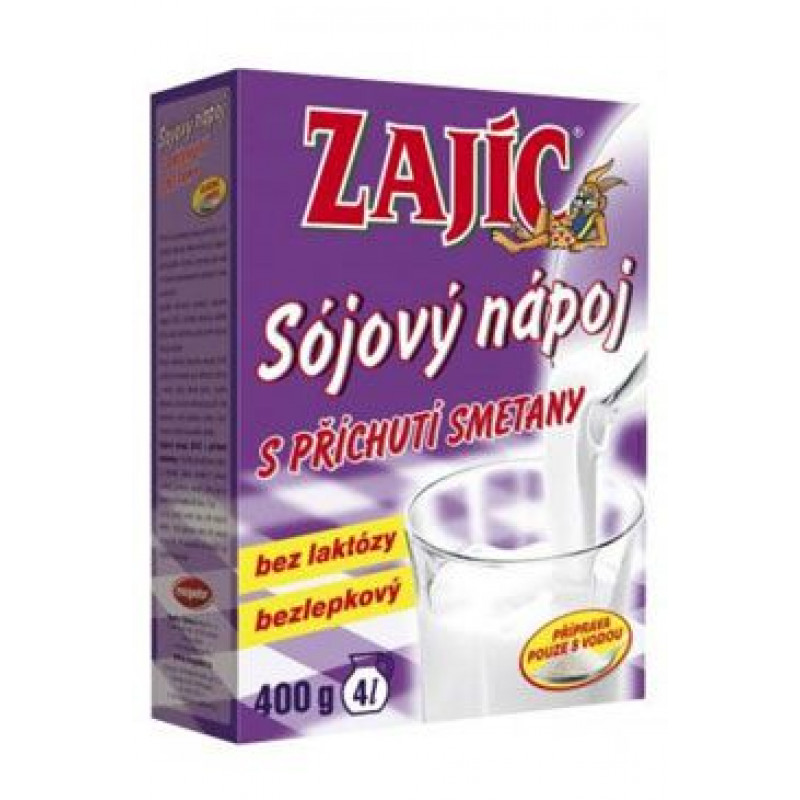 Nápoj Zajíc sójový se smetanou krabička 400g