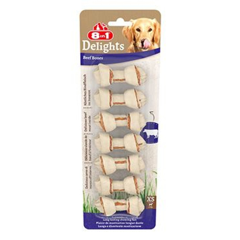 Pochoutka 8in1 Delights Beef Bones  XS/7ks