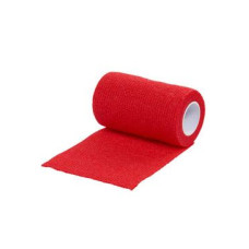 Obinadlo elast. Vet-Flex 10cm x 4,5m červené Kruuse1ks