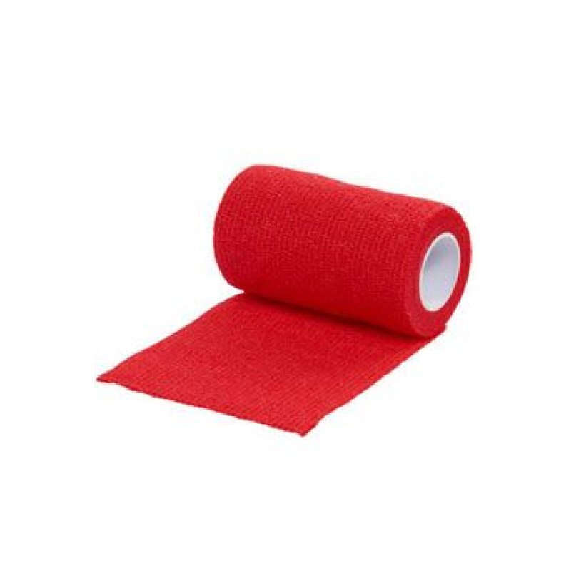 Obinadlo elast. Vet-Flex 10cm x 4,5m červené Kruuse1ks