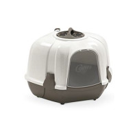 WC kočka Mega Corner 52x59,5x44,5cm hnědá/bílá