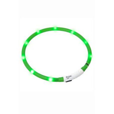 Obojek USB Visio Light LED nabíjecí 70cm zelený KAR