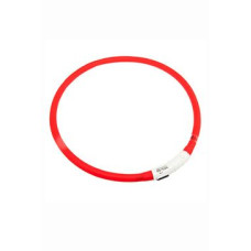 Obojek USB Visio Light LED nabíjecí 70cm červený KAR