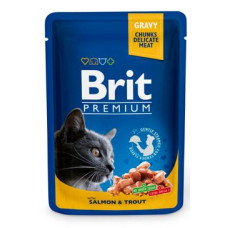Brit Premium Cat kapsa with Salmon & Trout 100g