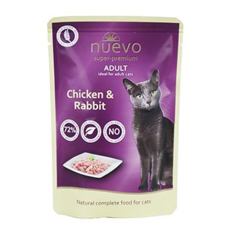 Nuevo kočka kapsa Adult Kuře a Králík 85g