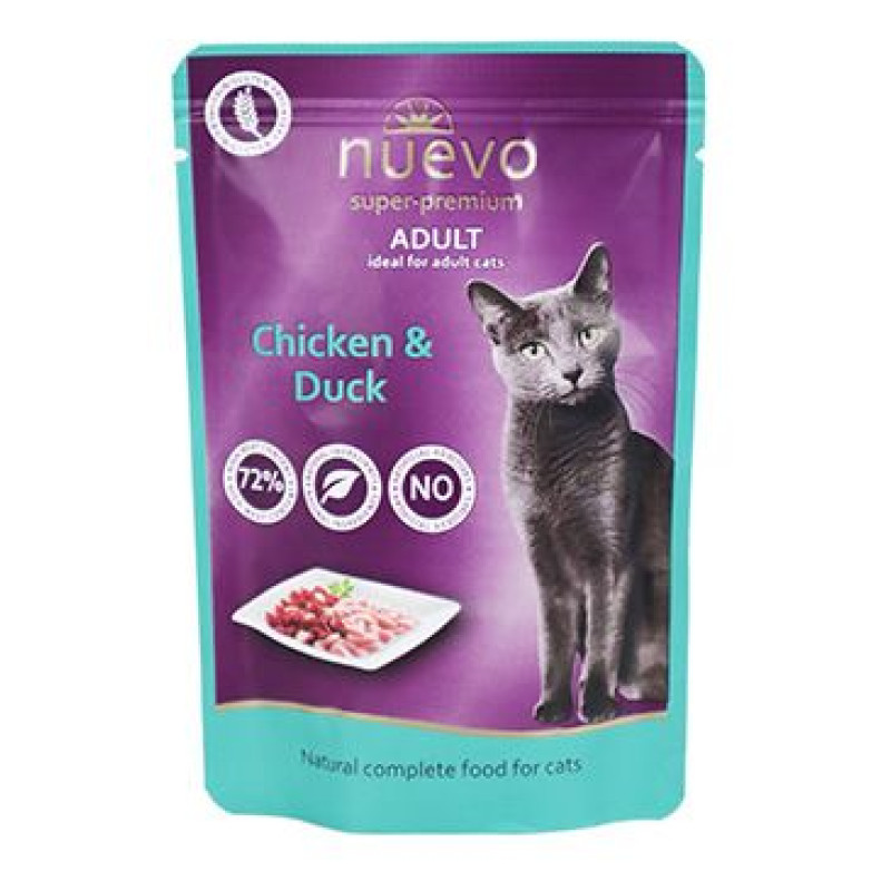 Nuevo kočka kapsa Adult Kuře a Kachna 85g