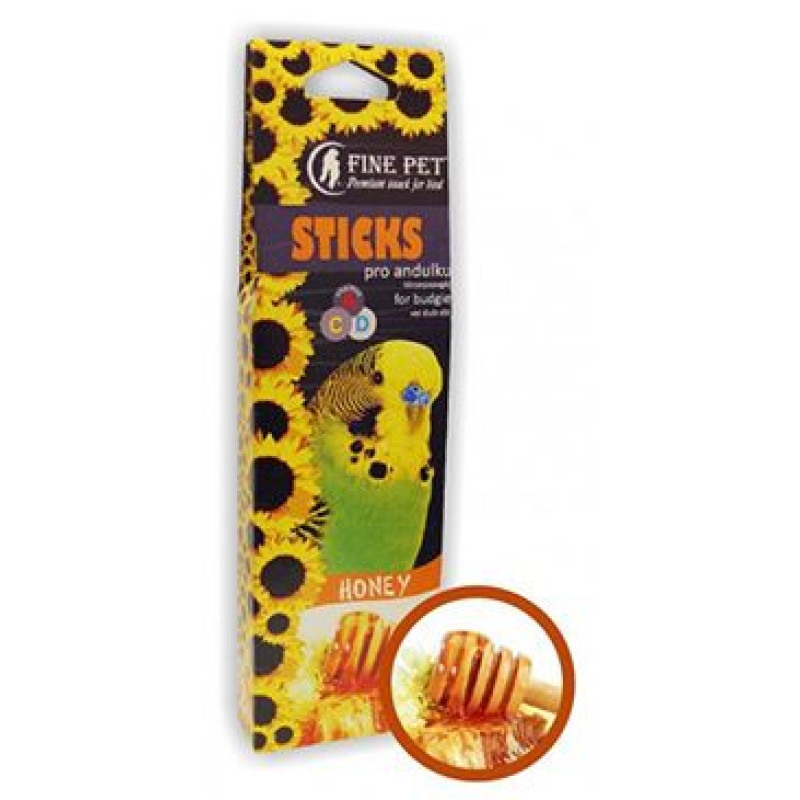 FINE PET Tyčinka Andulka Medová 2ks/110g