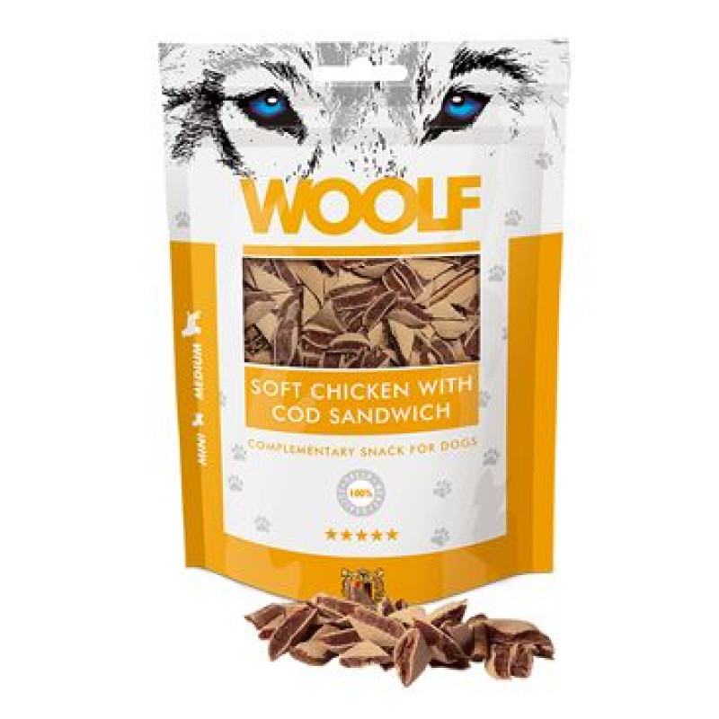 WOOLF Classic poch. Soft Chicken with Cod Sandwich100g