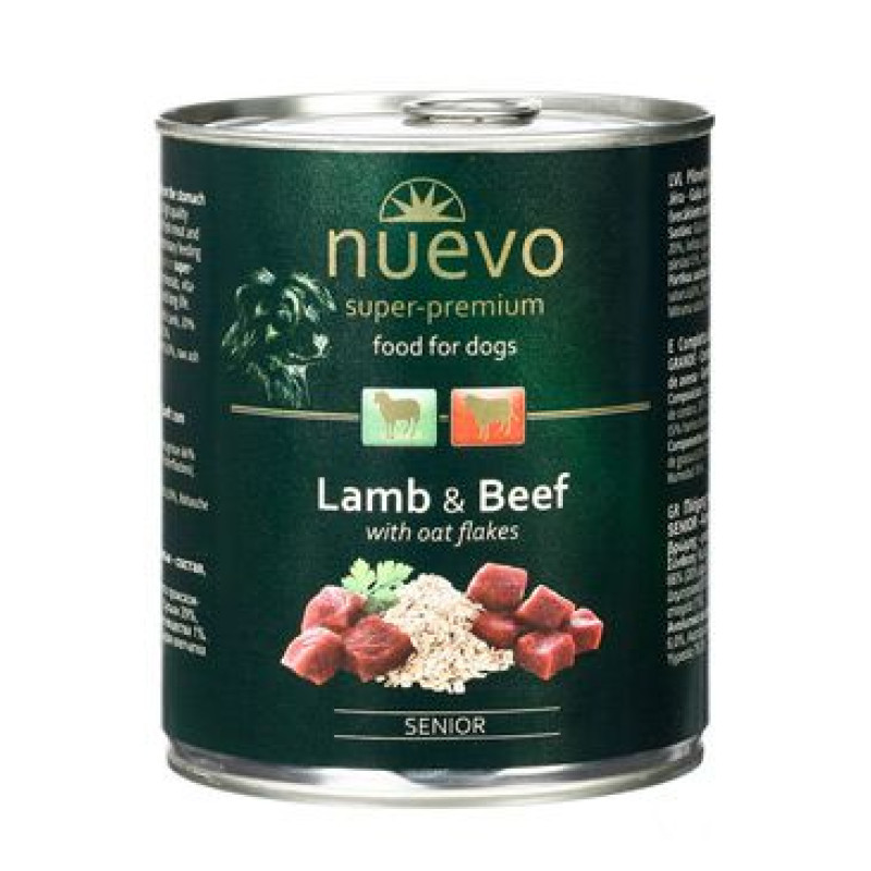 Nuevo pes Senior Jehněčí s ovesnými vl. konz. 800g