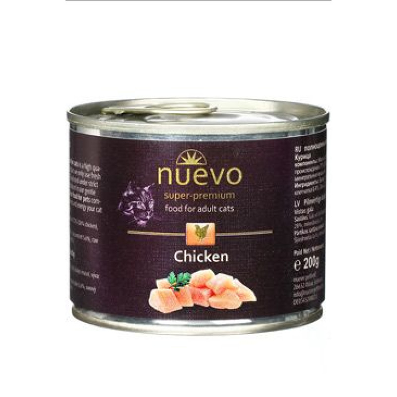 Nuevo kočka adult Kuře konz. 200g