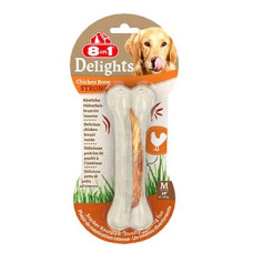 Pochoutka 8in1 Delights Chicken Bones Strong M/1ks