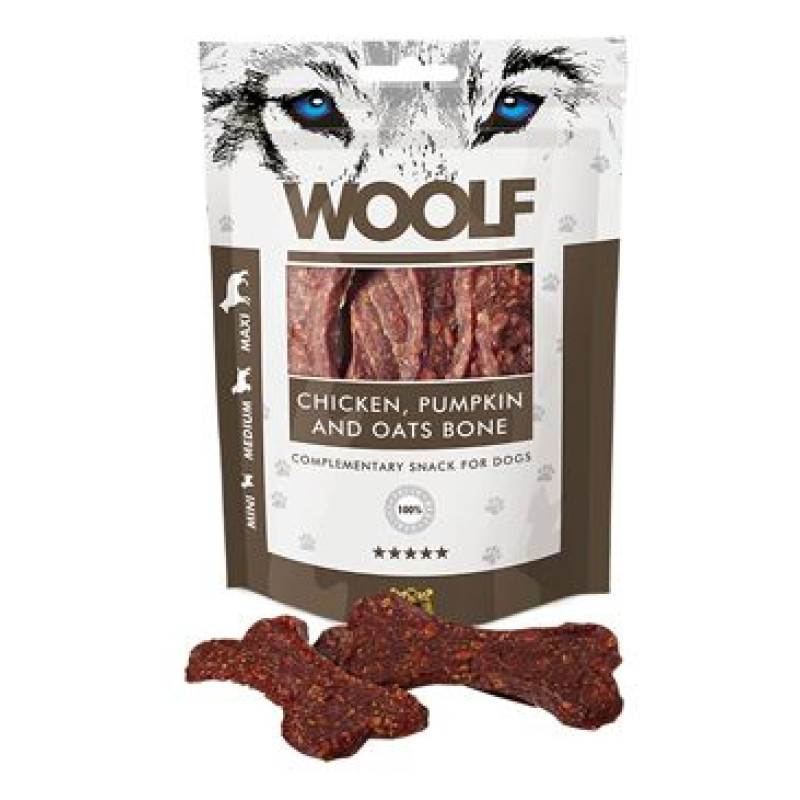 WOOLF Classic poch. Chicken,Pumpkin and Oats Bone 100g