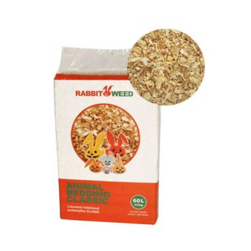 Hobliny podestýlka lis. KLASIK RabbitWeed 60l/1,5kg