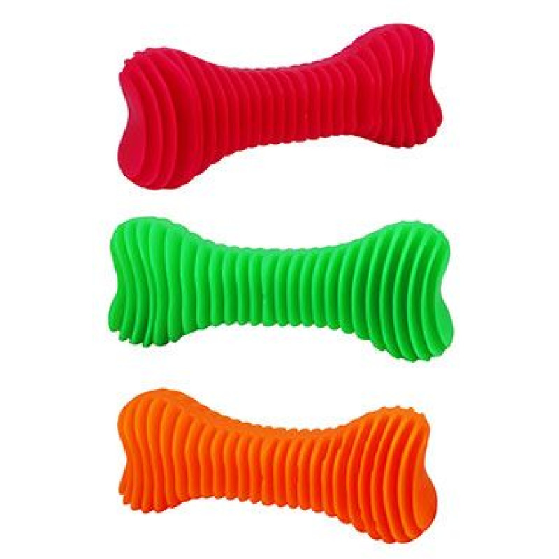 Hračka pes Kost Dentální  žebrovaná plovací 14cm SP
