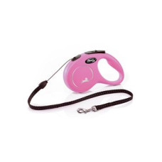 Vodítko FLEXI Classic NEW S lanko 5m/12kg růžová