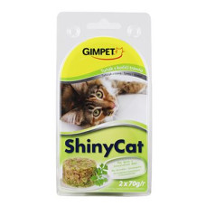 Gimpet ShinyCat konz. tuňak s kočičí trávou 2x70g