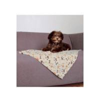 Deka pro psy LINGO kosti,tlapky 50x75cm bílá/béžová TR