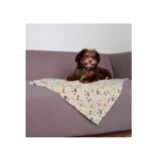 Deka pro psy LINGO kosti,tlapky 50x75cm bílá/béžová TR