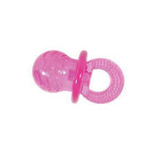 Hračka pes PACIFIER TPR POP dudlík 10cm růžová Zolux