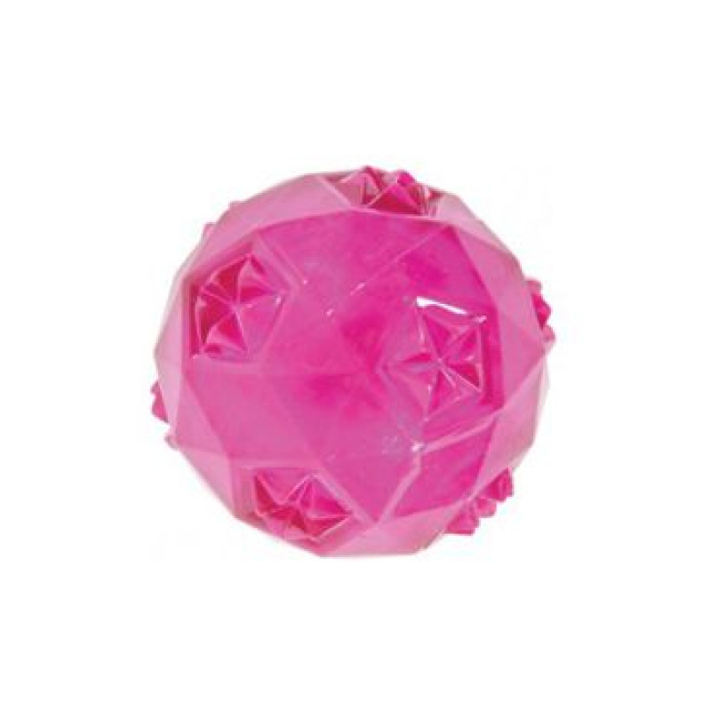 Hračka pes BALL TPR POP míček 6cm růžová Zolux