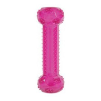 Hračka pes STICK TPR POP kost 25cm růžová Zolux