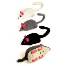 Hračka kočka Myš super rychlá natahovací plyš KAR