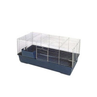 Klec Bunny Bungallow chrom skládaná modrá 120cm