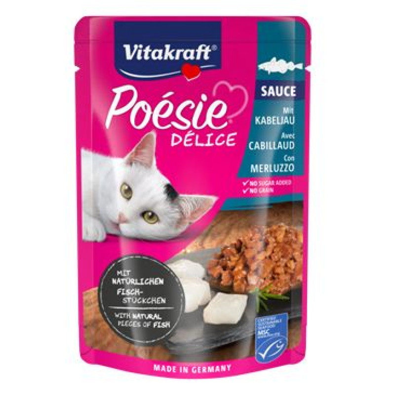 Vitakraft Cat Poésie Délice Sauce kapsa treska 85g