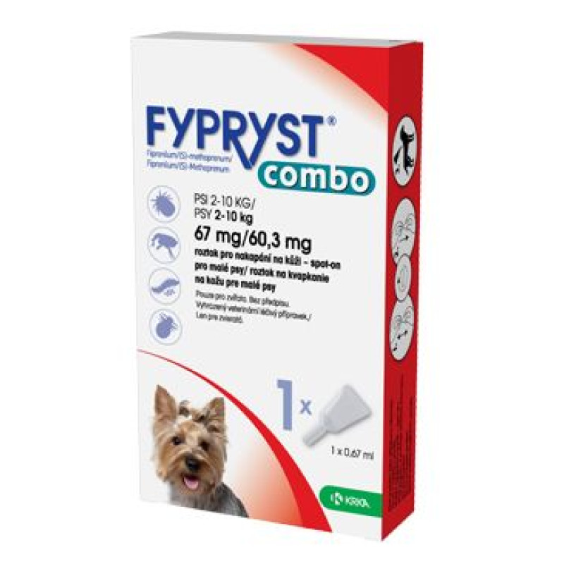 Fypryst combo spot-on 67/60,3mg pes malý 1 pip