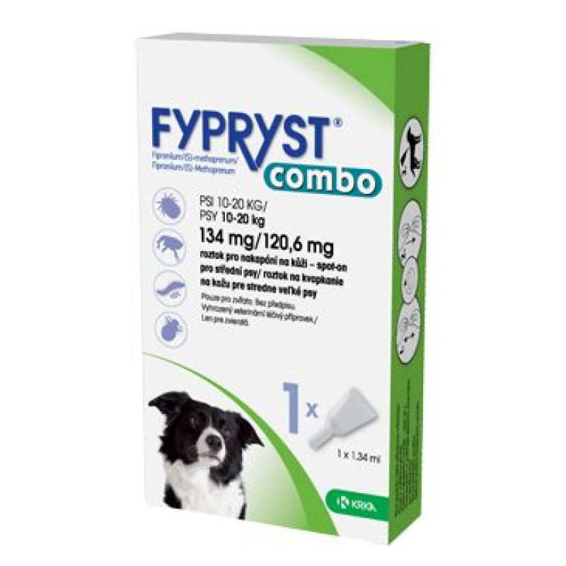Fypryst combo spot-on 134/120,6mg pes střední 1 pip