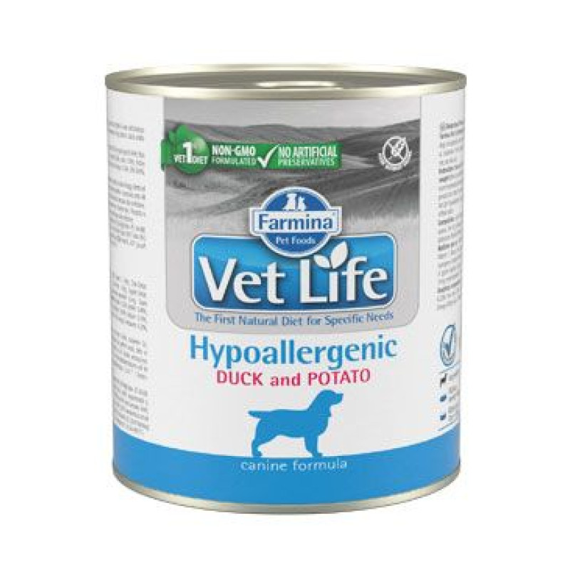 Vet Life Natural Dog konz. Hypoaller Duck&Potato 300g