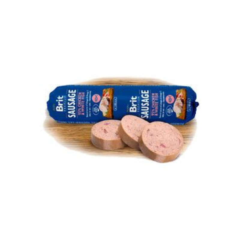 Brit Sausage Chicken&White Fish 800g
