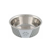 Miska nerez se silikon pláštěm 0,75l 17cm bílá/šedá TR