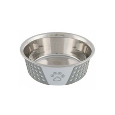 Miska nerez se silikon pláštěm 0,75l 17cm bílá/šedá TR