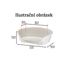 Pelech plast SIESTA DLX 2 hnědý 49x36x17,5cm FP
