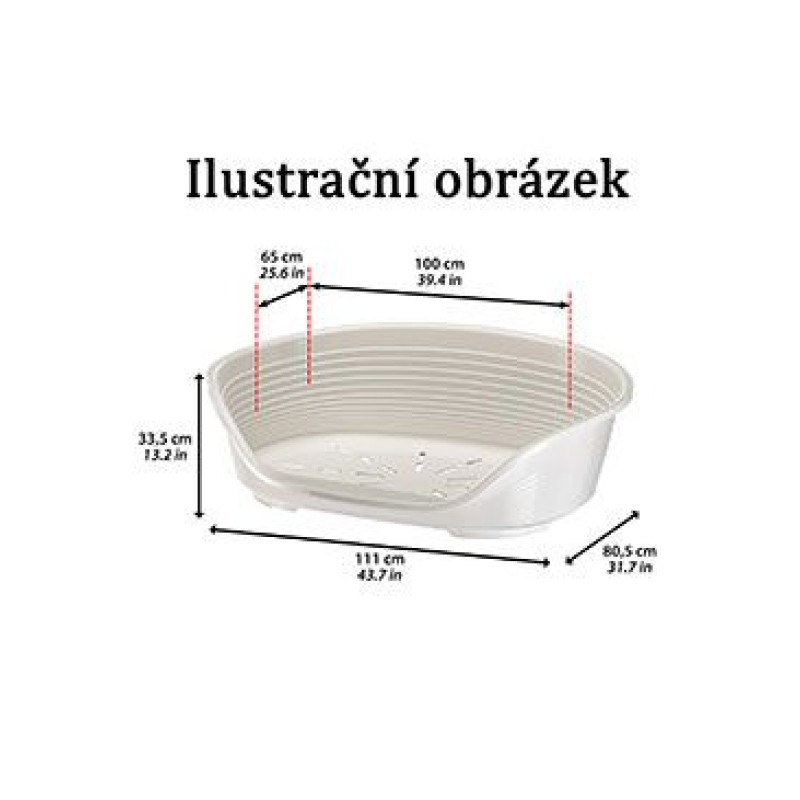 Pelech plast SIESTA DLX 2 hnědý 49x36x17,5cm FP