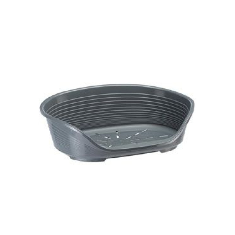 Pelech plast SIESTA DLX 8 tm.šedý 82x59,5x25cm FP