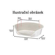 Pelech plast SIESTA DLX 12 modrý 111x80,5x33cm FP