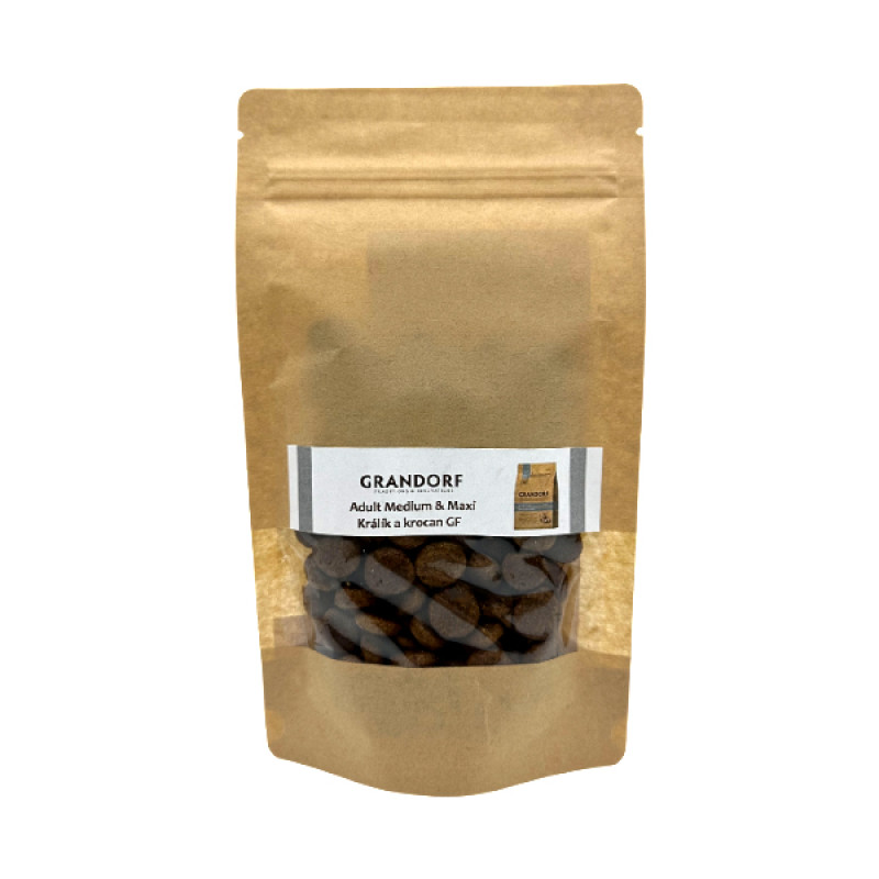 Grandorf vzorek granulí pro psy Adult Medium & Maxi - Králík a krocan GF 75g