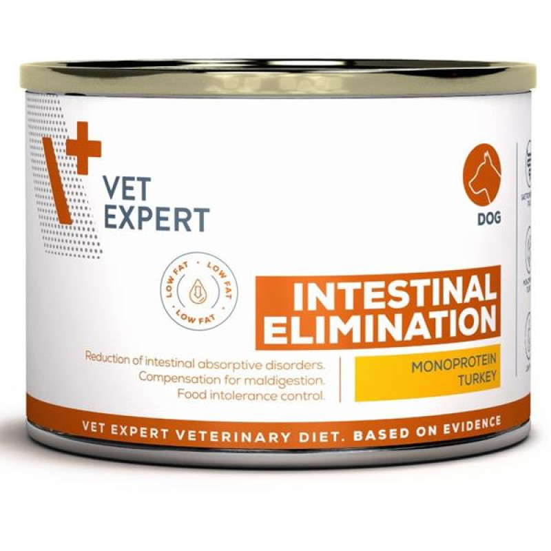 VetExpert VD 4T Intestinal Elimination Low Fat Dog konzerva 200 g