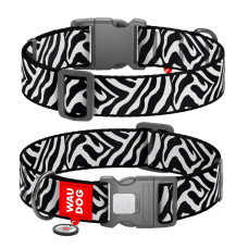 WAUDOG obojek nylon Zebra QR (37-58cm/2,5cm/XL)